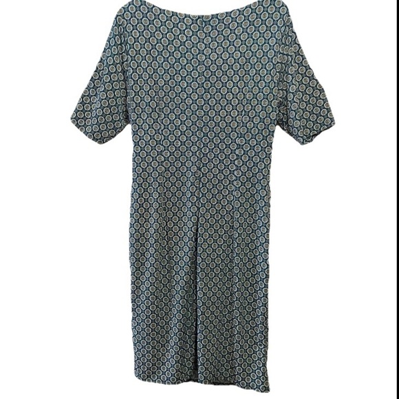 Jessica Howard Geometric Green Patterned Dress Size 16 - Picture 2 of 6